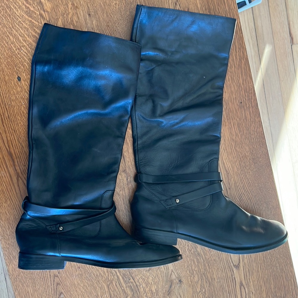 Ralph Lauren Jenny knee high boots, black, size 9.5